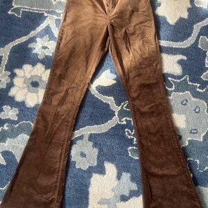 Banana Republic Rich Brown Velvet Flare Jeans. Hugs/Shows Off Curves.